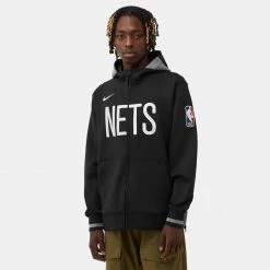 Nike Brooklyn Nets Showtime Ανδρική Ζακέτα BLACK/DARK STEEL GREY/BLACK/WHITE