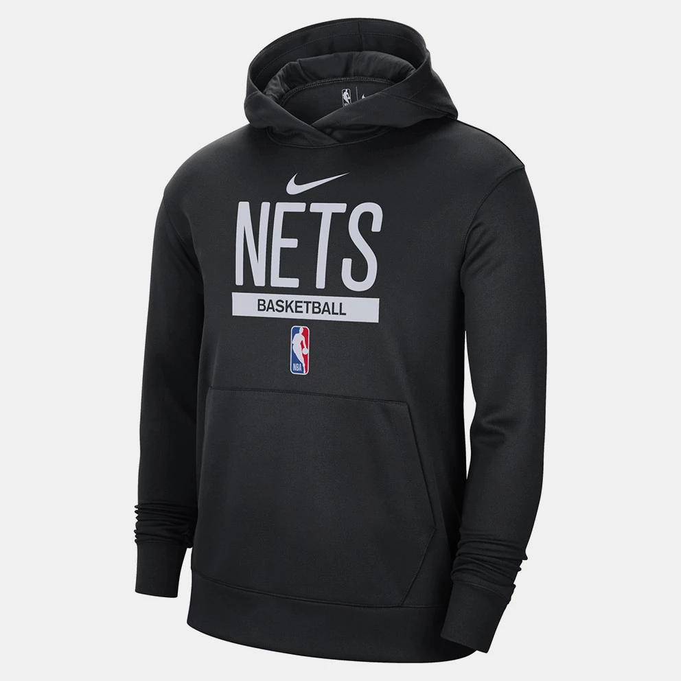 Nike Dri-FIT NBA Brooklyn Nets Spotlight Ανδρική Μπλούζα με Κουκούλα BLACK