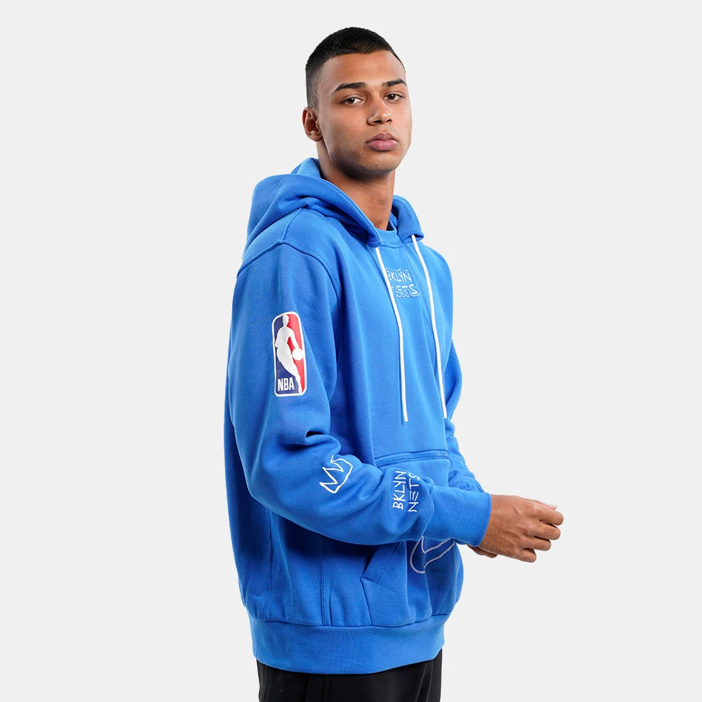 Nike NBA Brooklyn Nets Ανδρική Μπλούζα με Κουκούλα ROYAL BLUE - Image 3