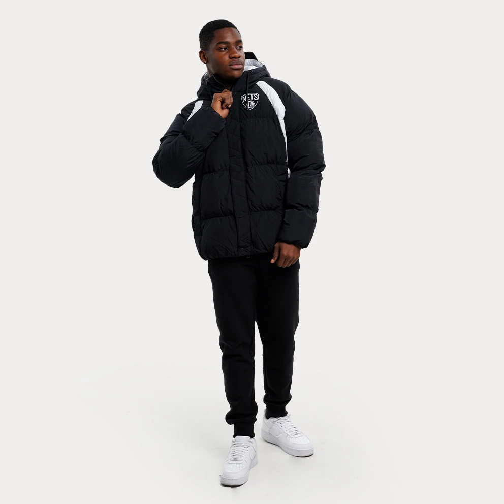 Nike Jordan NBA Brooklyn Nets Ανδρικό Μπουφάν BLACK/PURE PLATINUM - Image 6