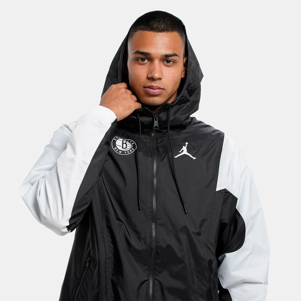 JORDAN Nike Bkn M Nk Jkt Ltwt Cts St BLACK/PURE PLATINUM - Image 4