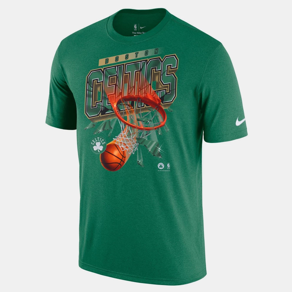 Nike NBA Boston Celtics Courtside Shattered Ανδρικό T-shirt CLOVER