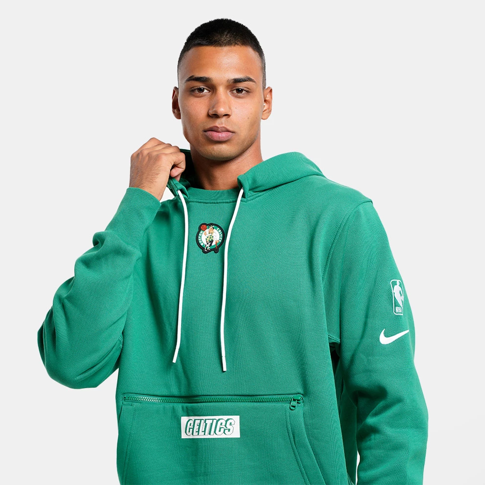 Nike NBA Boston Celtics Courtside Fleece Ανδρική Μπλούζα με Κουκούλα CLOVER - Image 3