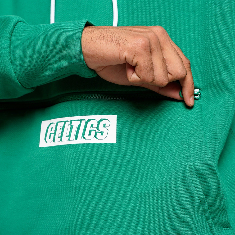 Nike NBA Boston Celtics Courtside Fleece Ανδρική Μπλούζα με Κουκούλα CLOVER - Image 5