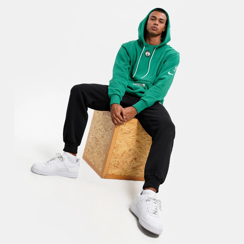 Nike NBA Boston Celtics Courtside Fleece Ανδρική Μπλούζα με Κουκούλα CLOVER - Image 6