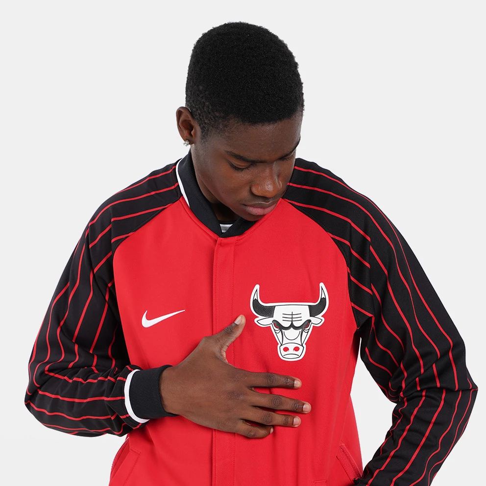 Nike NBA Chicago Bulls Showtime City Edition Ανδρική Ζακέτα UNIVERSITY RED/BLACK/WHITE - Image 5