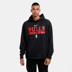 Nike Chicago Bulls Spotlight Ανδρική Μπλούζα με Κουκούλα Black