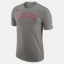 Nike NBA Chicago Bulls Ανδρικό Tshirt DK GREY HEATHER