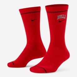 Nike NBA Crew Socks Chicago Bulls Courtside Κάλτσες UNIVERSITY RED/BLACK