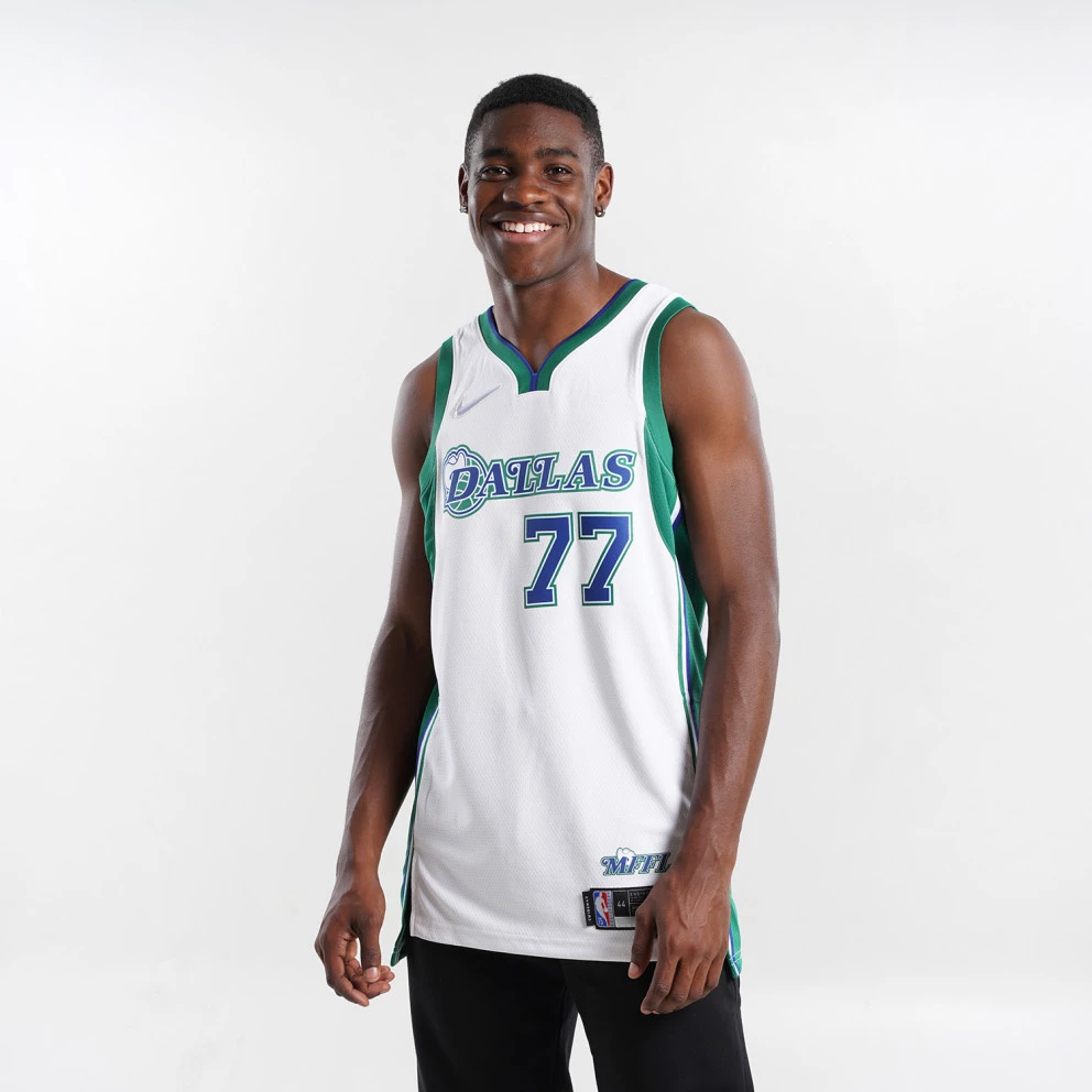 Nike NBA Luka Doncic Dallas Mavericks City Edition Swingman Dri-FIT Men's Basketball Jersey WHITE/CLOVER/DONCIC LUKA - Image 4