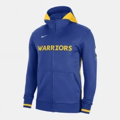 Nike Dri-FIT NBA Golden State Warriors Showtime Ανδρική Ζακέτα RUSH BLUE/AMARILLO/RUSH BLUE/WHITE