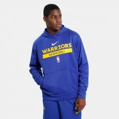 Nike Dri-FIT NBA Golden State Warriors Spotlight Ανδρική Μπλούζα με Κουκούλα RUSH BLUE
