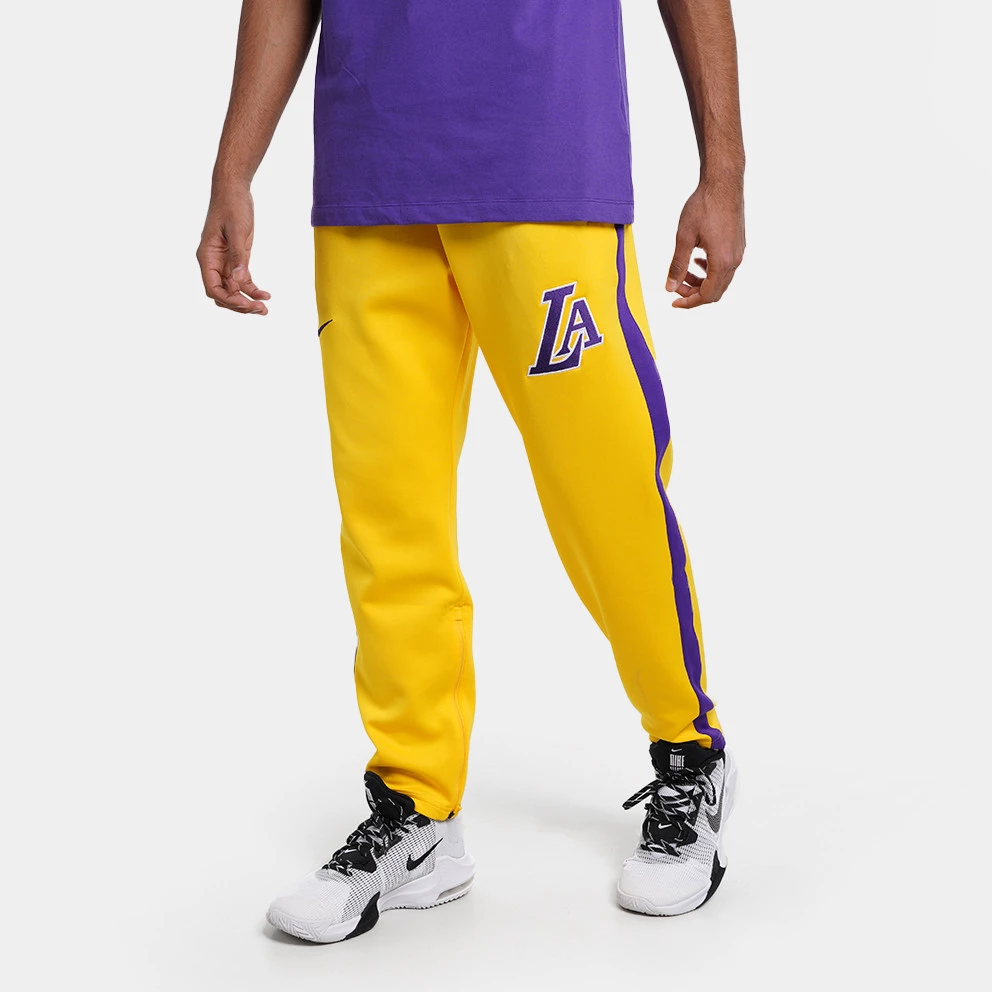 Nike Los Angeles Lakers Showtime Ανδρικό Παντελόνι Φόρμας AMARILLO/FIELD PURPLE/COAST/FIELD PURPLE - Image 3