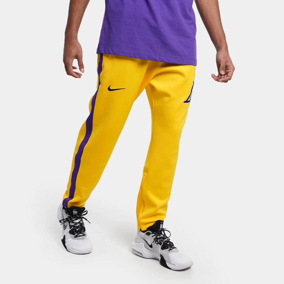 Nike Los Angeles Lakers Showtime Ανδρικό Παντελόνι Φόρμας AMARILLO/FIELD PURPLE/COAST/FIELD PURPLE - Image 4