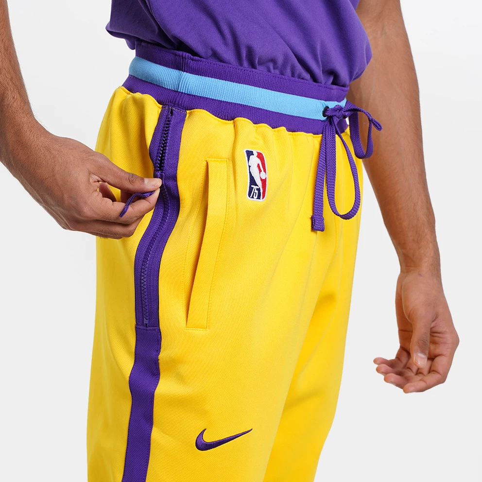 Nike Los Angeles Lakers Showtime Ανδρικό Παντελόνι Φόρμας AMARILLO/FIELD PURPLE/COAST/FIELD PURPLE - Image 5