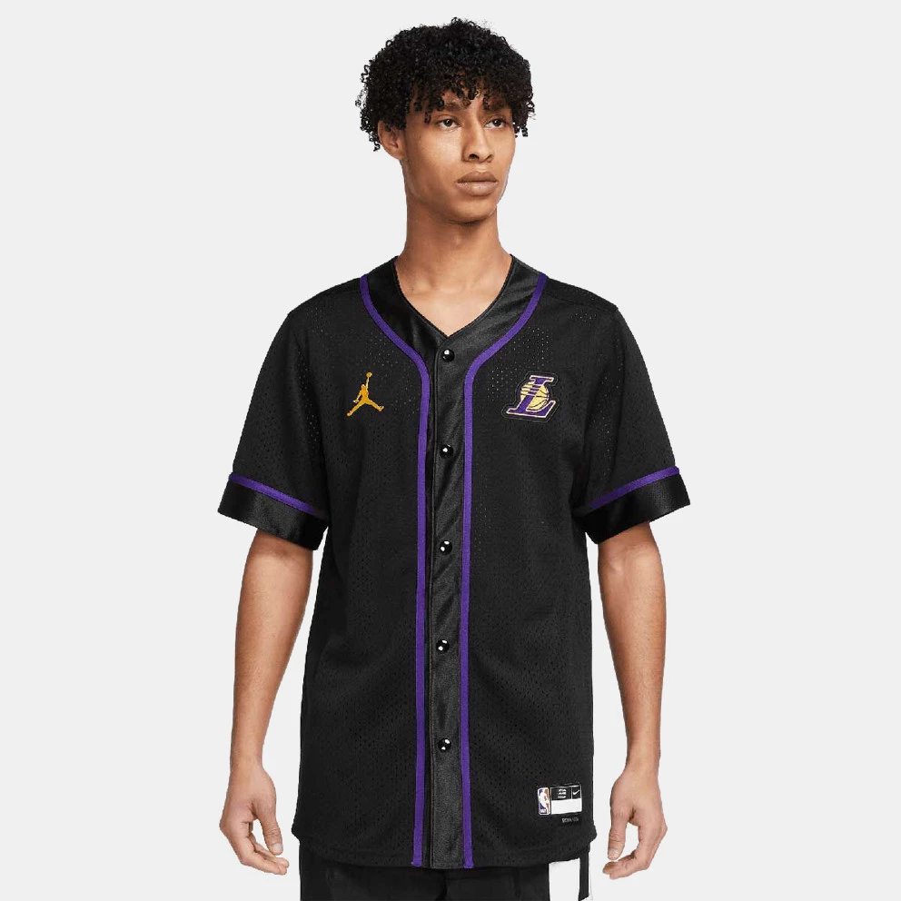 Jordan Dri-Fit NBA Los Angeles Lakers Ανδρικό T-Shirt BLACK/FIELD PURPLE