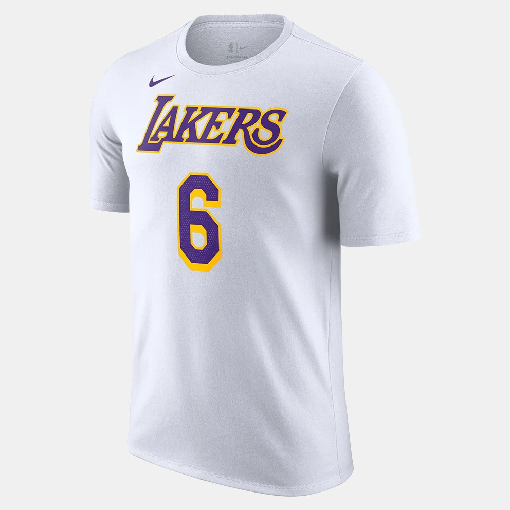 Nike Lakers NBA Lebron James Ανδρικό T-shirt WHITE/JAMES LEBRON