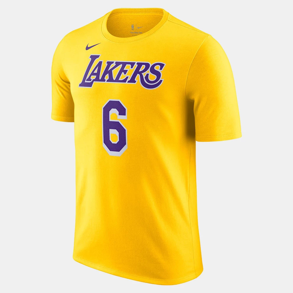 Nike Lakers NBA Lebron James Ανδρικό T-shirt Amarillo/james Lebron