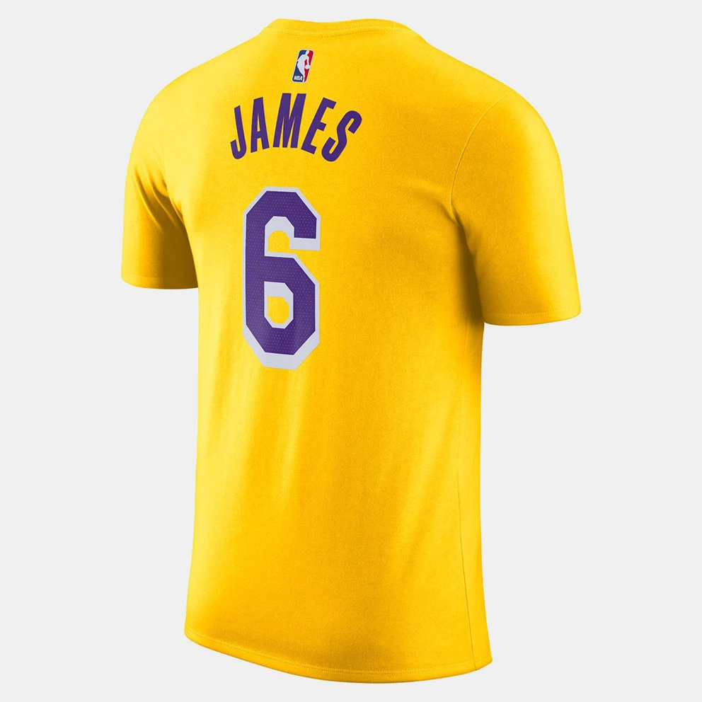Nike Lakers NBA Lebron James Ανδρικό T-shirt Amarillo/james Lebron - Image 2