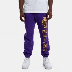 Nike NBA Los Angeles Lakers Courtside Fleece Ανδρικό Παντελόνι Φόρμας FIELD PURPLE