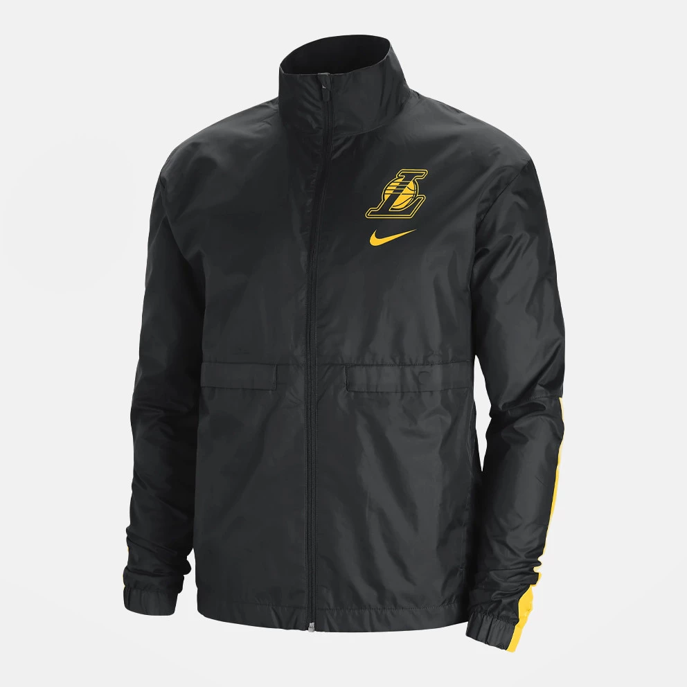 Nike NBA Los Angeles Lakers Courtside Ανδρική Ζακέτα BLACK/AMARILLO/BLACK/AMARILLO