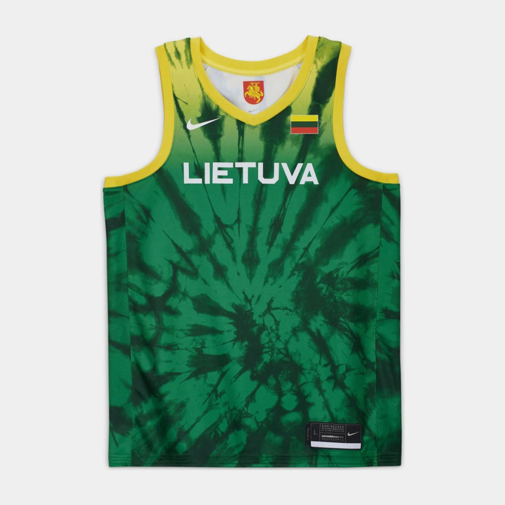 Nike Olympics 2021 Lithuania Limited Edition Road Men's Basketball Jersey GORGE GREEN/WHITE