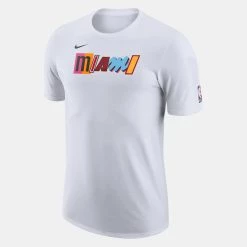 Nike NBA Miami Heat Ανδρικό T-Shirt WHITE