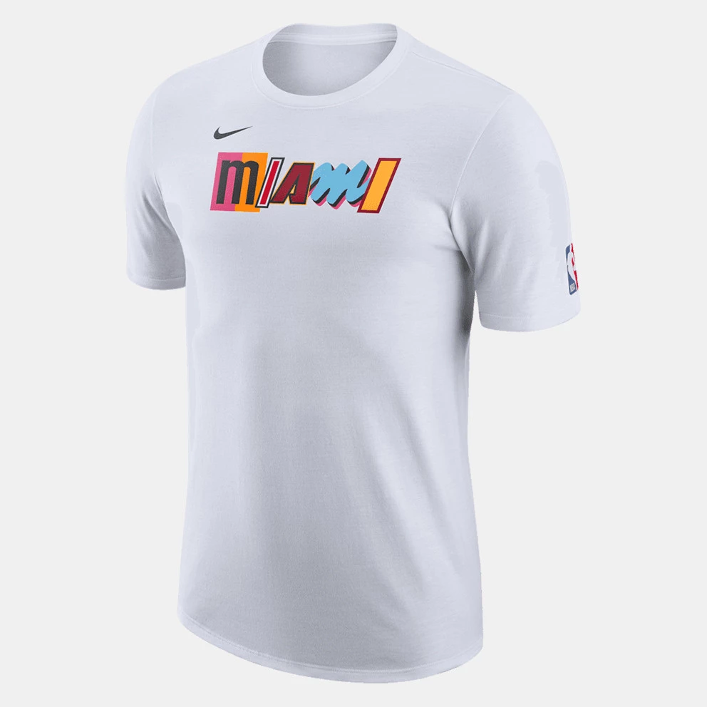 Nike NBA Miami Heat Ανδρικό T-Shirt WHITE