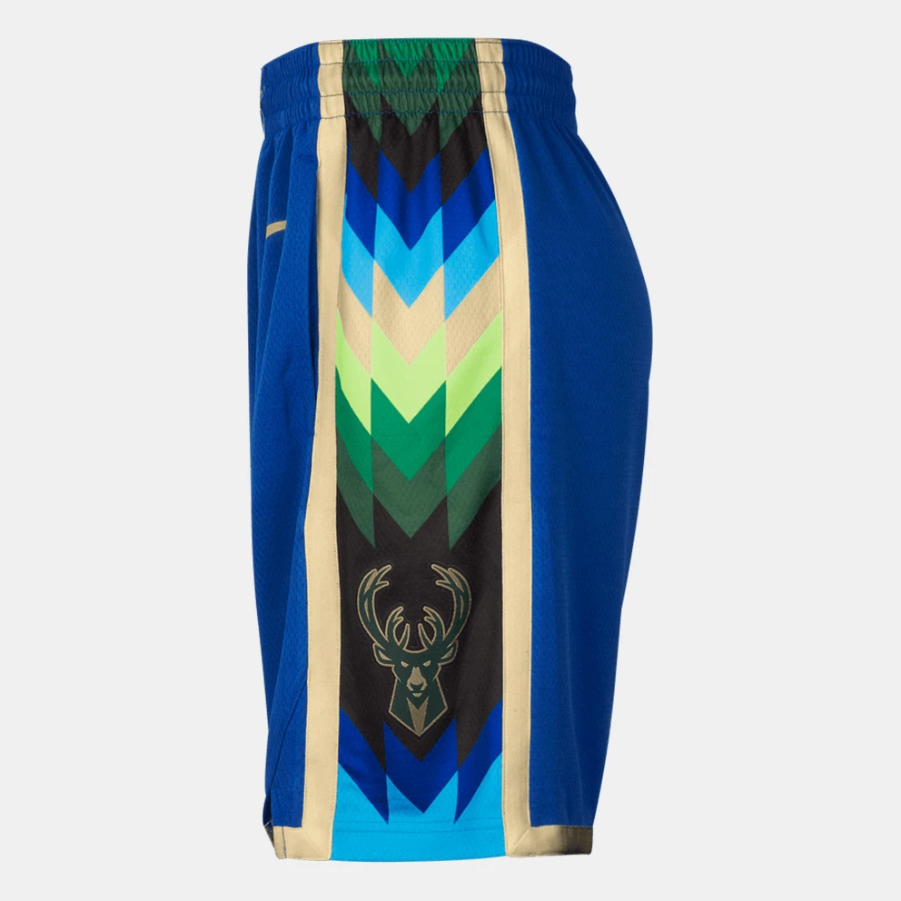 Nike ΝΒΑ City Edition Dri-FIT Milwaukee Bucks 2022/23 Ανδρικό Σορτς GAME ROYAL/FLAT OPAL - Image 3