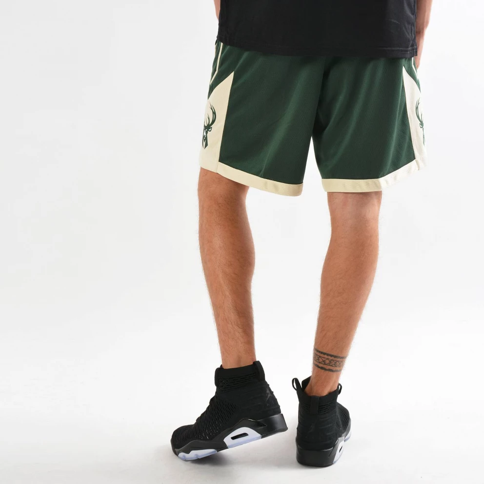 Nike NBA Milwaukee Bucks Icon Edition Swingman Men's Shorts FIR/FLAT OPAL/WHITE - Image 3