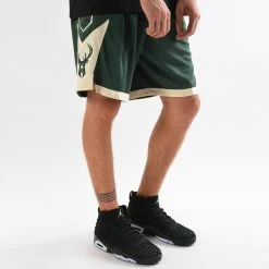 Nike NBA Milwaukee Bucks Icon Edition Swingman Men's Shorts FIR/FLAT OPAL/WHITE