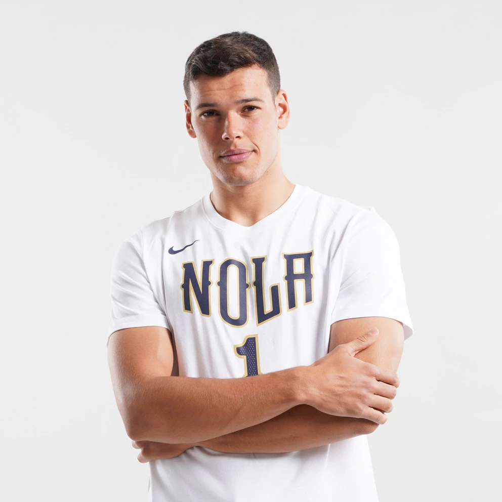 Nike New Orleans Pelicans Ανδρικό T-shirt WHITE/WILLIAMSON ZION - Image 3
