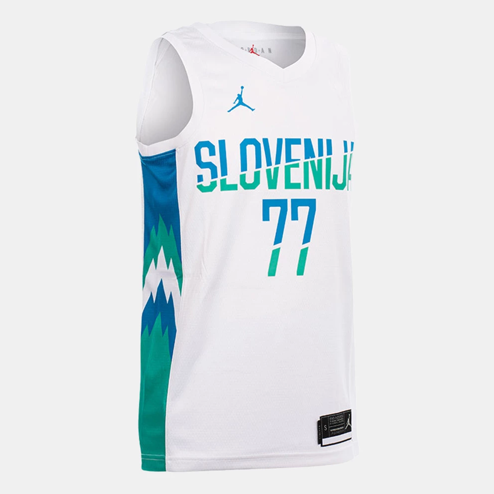 Nike Slovenia Limited Home Jersey Luka Doncic WHITE/KINETIC GREEN/NEPTUNE BLUE/(NEPTUNE BLUE)
